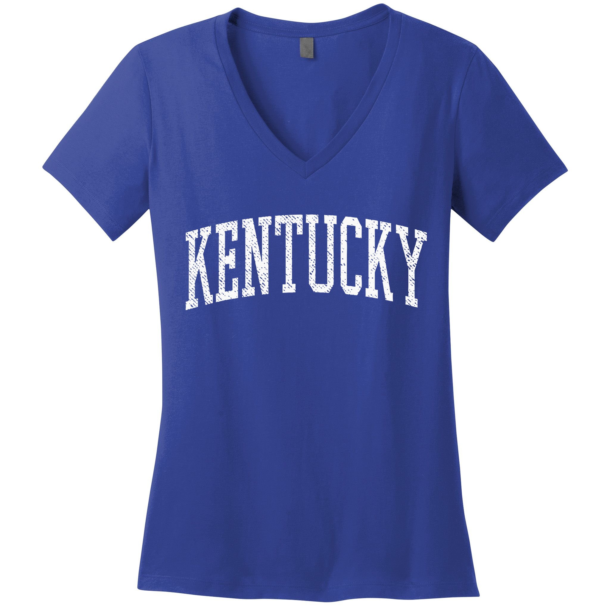 Varsity Distressed Kentucky Women's V-Neck T-Shirt