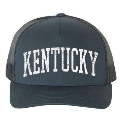 Varsity Distressed Kentucky Yupoong Adult 5-Panel Trucker Hat