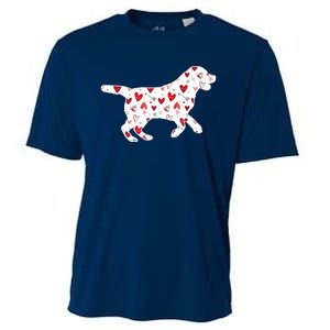 Valentines Day Labrador Hearts Puppy Dog Lover Cooling Performance Crew T-Shirt