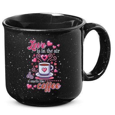 Valentines Day Love Is In The Air And It Smells Like Coffee 15oz Campfire Ceramic Mug