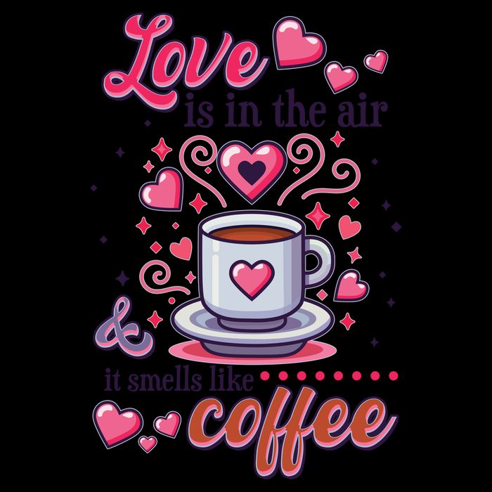 Valentines Day Love Is In The Air And It Smells Like Coffee 16oz Travel Tumbler