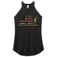 Vintage DonT Let The Old Man In American Flag Guitar Women's Perfect Tri Rocker Tank