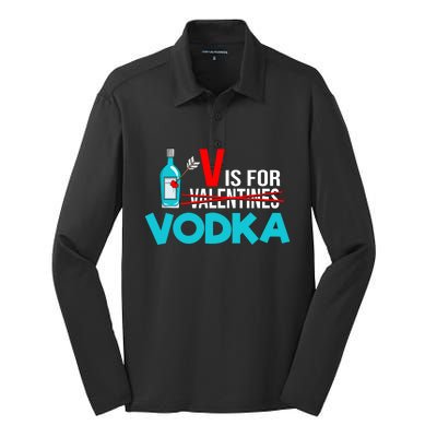 Valentines Day Love Voka Gift Silk Touch Performance Long Sleeve Polo