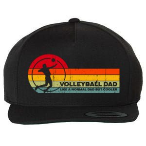 Volleyball Dad Like Normal But Cooler Funny Volleyball Dad Gift Wool Snapback Cap