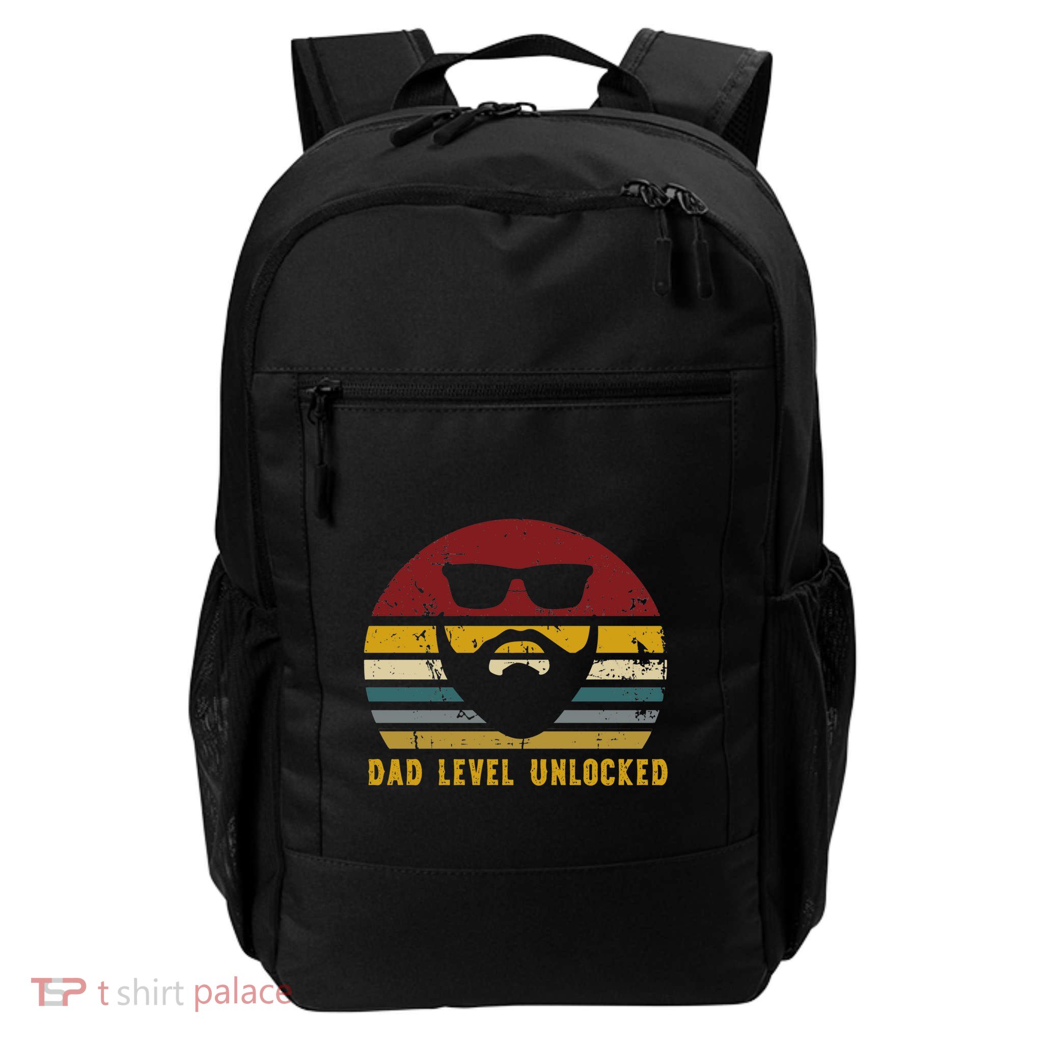 Vintage Dad Level Unlocked Promoted To Rad Dad Gift Backpack