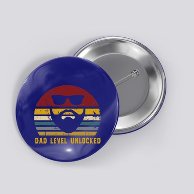 Vintage Dad Level Unlocked Promoted To Rad Dad Gift Button