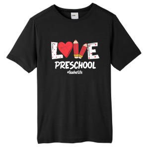 Valentines Day Love Preschool Squad Teacher Life Heart Gift Tall Fusion ChromaSoft Performance T-Shirt