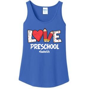 Valentines Day Love Preschool Squad Teacher Life Heart Gift Ladies Essential Tank