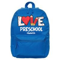 Valentines Day Love Preschool Squad Teacher Life Heart Gift 16 in Basic Backpack