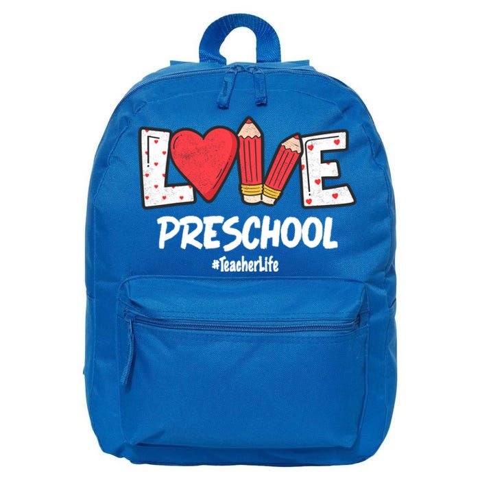 Valentines Day Love Preschool Squad Teacher Life Heart Gift 16 in Basic Backpack