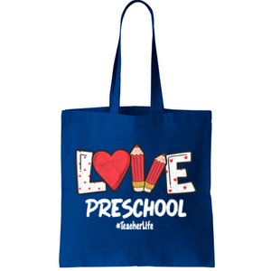 Valentines Day Love Preschool Squad Teacher Life Heart Gift Tote Bag