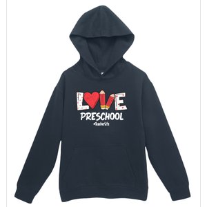 Valentines Day Love Preschool Squad Teacher Life Heart Gift Urban Pullover Hoodie