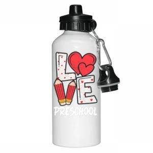 Valentines Day Love Preschool Squad Teacher Life Heart Meaningful Gift Aluminum Water Bottle