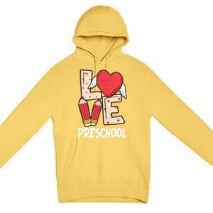 Valentines Day Love Preschool Squad Teacher Life Heart Cute Gift Premium Pullover Hoodie