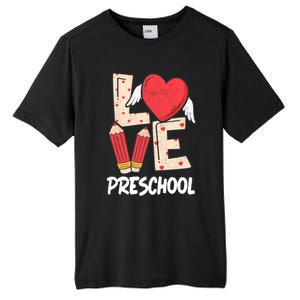 Valentines Day Love Preschool Squad Teacher Life Heart Cute Gift Tall Fusion ChromaSoft Performance T-Shirt