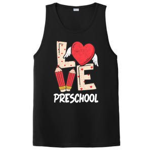 Valentines Day Love Preschool Squad Teacher Life Heart Cute Gift PosiCharge Competitor Tank