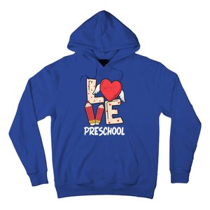 Valentines Day Love Preschool Squad Teacher Life Heart Cute Gift Hoodie