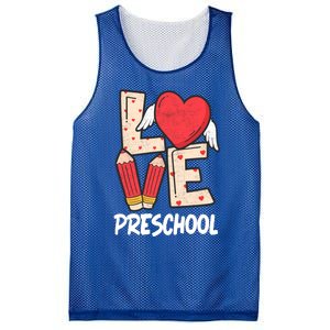 Valentines Day Love Preschool Squad Teacher Life Heart Cute Gift Mesh Reversible Basketball Jersey Tank