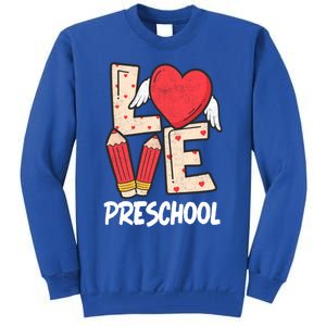 Valentines Day Love Preschool Squad Teacher Life Heart Cute Gift Tall Sweatshirt