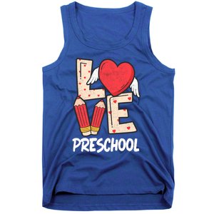 Valentines Day Love Preschool Squad Teacher Life Heart Cute Gift Tank Top