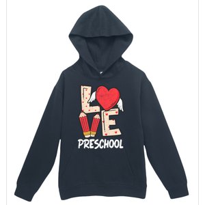 Valentines Day Love Preschool Squad Teacher Life Heart Cute Gift Urban Pullover Hoodie