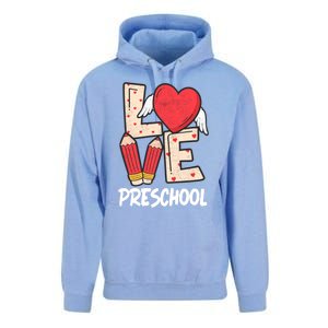 Valentines Day Love Preschool Squad Teacher Life Heart Cute Gift Unisex Surf Hoodie