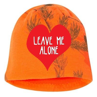 Valentines Day Leave Me Alonecool Giftfunny Singles Awareness Gift Meaningful Gi Kati - Camo Knit Beanie