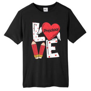 Valentines Day Love Preschool Squad Teacher Life Heart Gift Tall Fusion ChromaSoft Performance T-Shirt