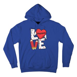 Valentines Day Love Preschool Squad Teacher Life Heart Gift Hoodie