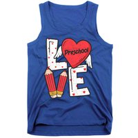 Valentines Day Love Preschool Squad Teacher Life Heart Gift Tank Top