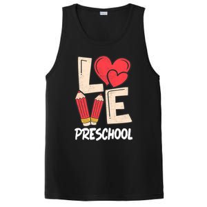 Valentines Day Love Preschool Squad Teacher Life Heart Gift PosiCharge Competitor Tank