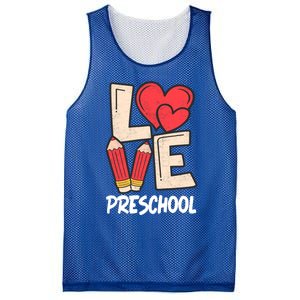 Valentines Day Love Preschool Squad Teacher Life Heart Gift Mesh Reversible Basketball Jersey Tank