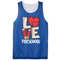 Valentines Day Love Preschool Squad Teacher Life Heart Gift Mesh Reversible Basketball Jersey Tank