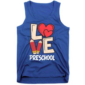 Valentines Day Love Preschool Squad Teacher Life Heart Gift Tank Top