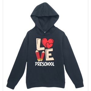 Valentines Day Love Preschool Squad Teacher Life Heart Gift Urban Pullover Hoodie