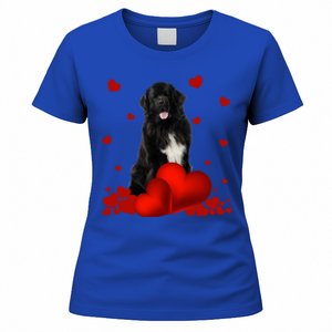 Valentines Day Love Hearts Newfoundland Dog Puppy Lover Gift Women's T-Shirt