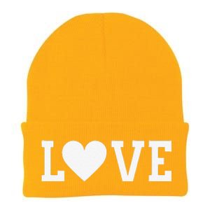 Valentine's Day Love Women's's White Heart Red Knit Cap Winter Beanie