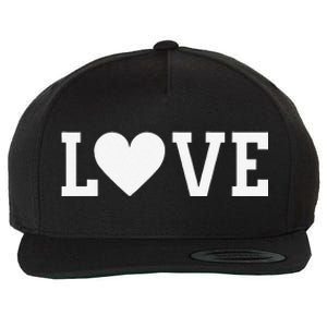 Valentine's Day Love Women's's White Heart Red Wool Snapback Cap