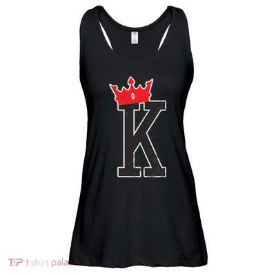 Vintage Distressed Look Playing Card Poker Ladies Essential Flowy Tank