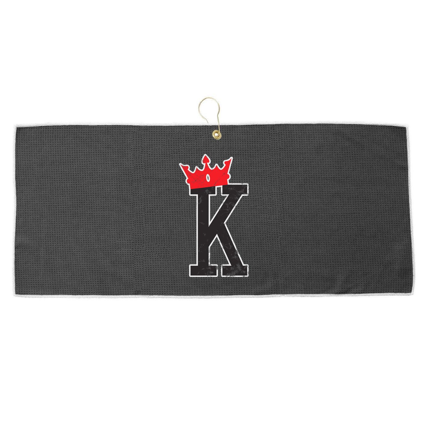 Vintage Distressed Look Playing Card Poker Large Microfiber Waffle Golf Towel