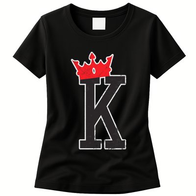 Vintage Distressed Look Playing Card Poker Womens T-Shirt