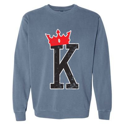 Vintage Distressed Look Playing Card Poker Garment-Dyed Sweatshirt