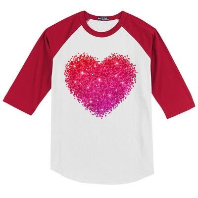 Valentines Day Love Heart Cute Romantic Gift Kids Colorblock Raglan Jersey