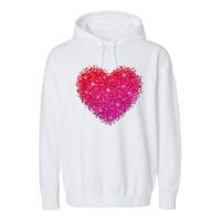 Valentines Day Love Heart Cute Romantic Gift Garment-Dyed Fleece Hoodie