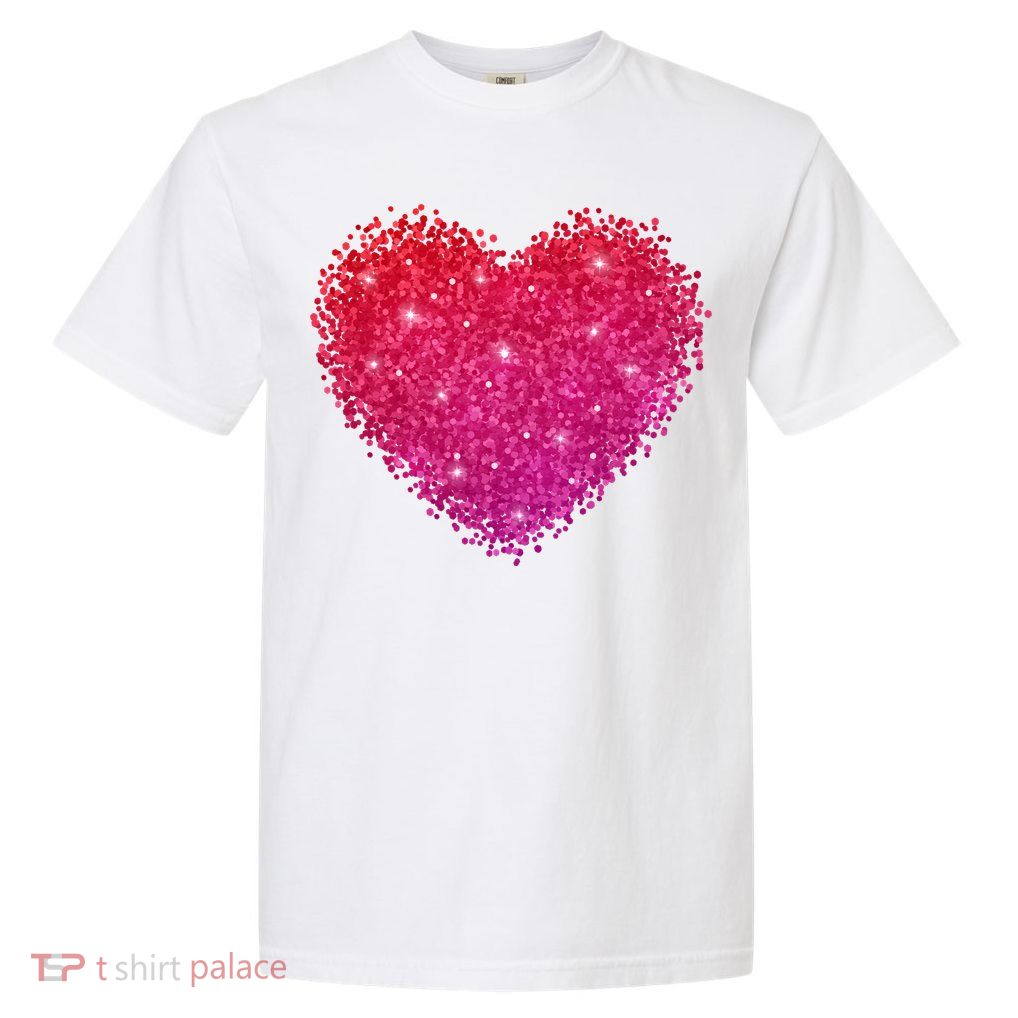 Valentines Day Love Heart Cute Romantic Gift Garment-Dyed Heavyweight T-Shirt