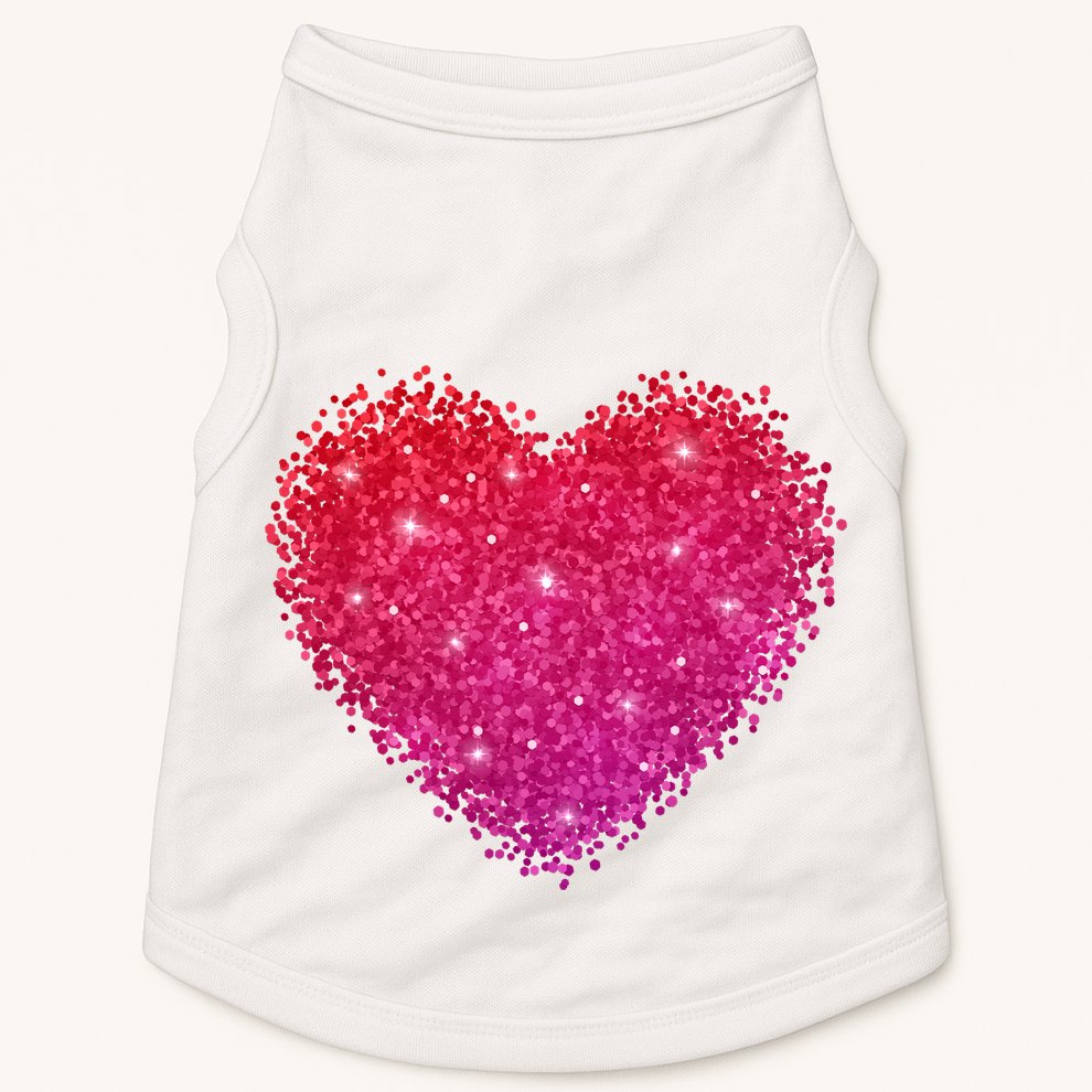 Valentines Day Love Heart Cute Romantic Gift Doggie Tank