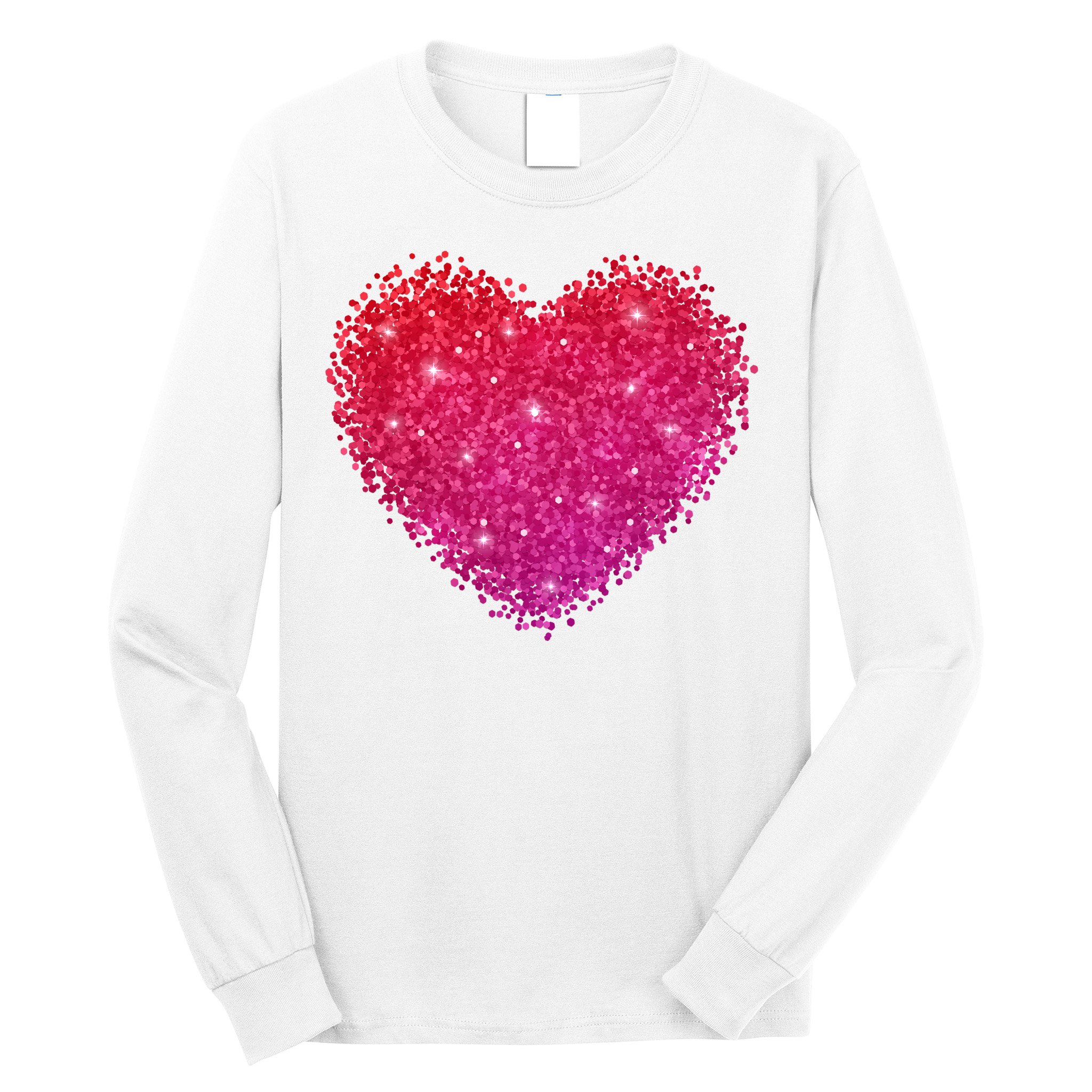 Valentines Day Love Heart Cute Romantic Gift Long Sleeve Shirt