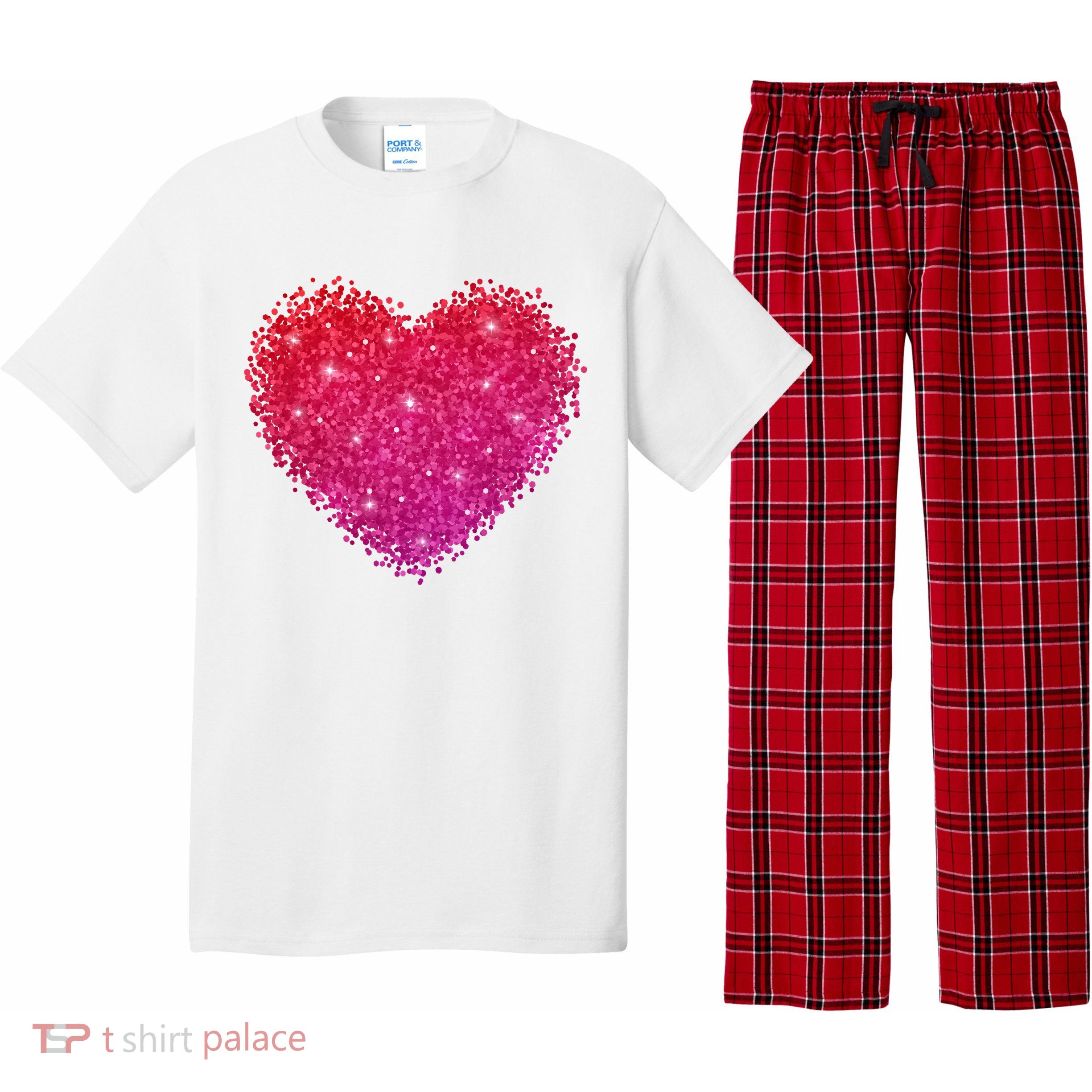 Valentines Day Love Heart Cute Romantic Gift Pajama Set