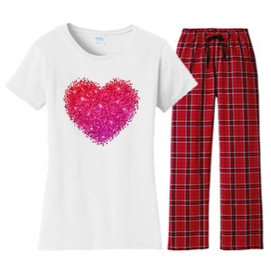 Valentines Day Love Heart Cute Romantic Gift Women's Flannel Pajama Set