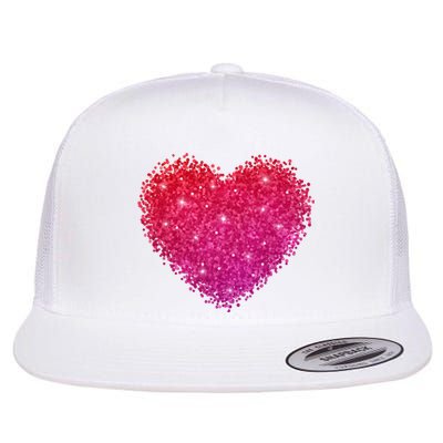 Valentines Day Love Heart Cute Romantic Gift Flat Bill Trucker Hat